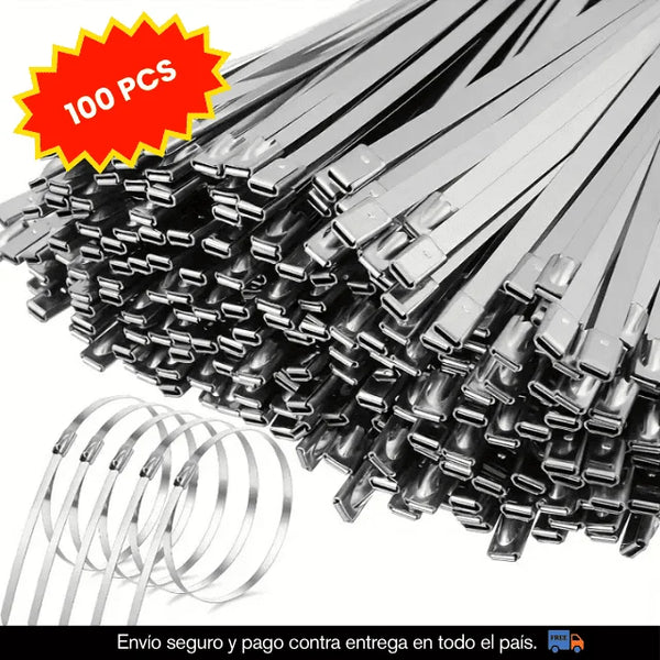 ÚLTIMAS 07 UNIDADES A ESTE PRECIO! PACK X 100 ZUNCHOS METALICOS REUTILIZABLE