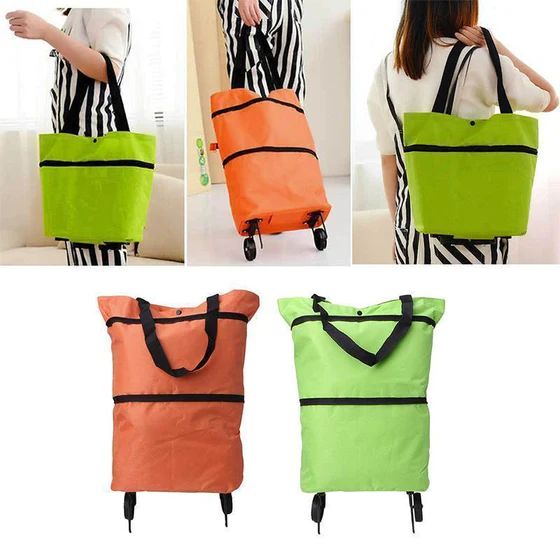 Bolsa de compra 2 en 1 Bolsa plegable