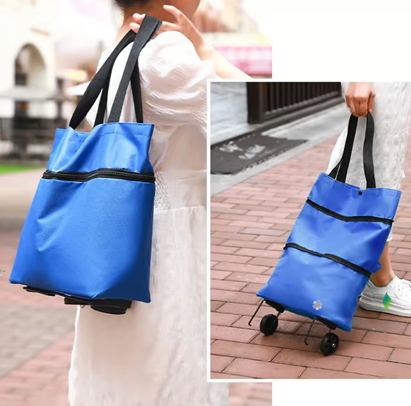 Bolsa de compra 2 en 1 Bolsa plegable